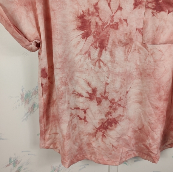 Como Vintage Pink Tie Dye Short Sleeve Top M EUC - Picture 3 of 9